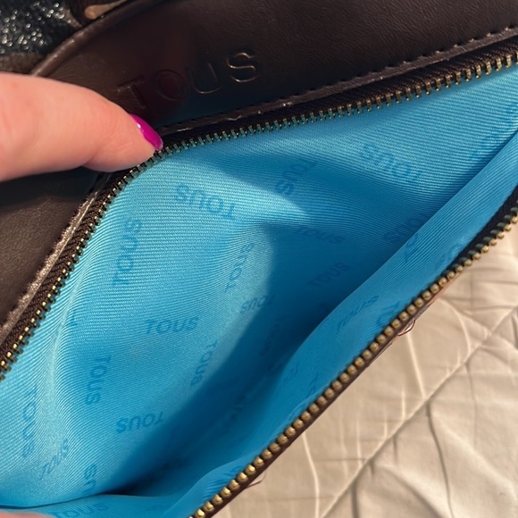 Tous - Classic Kaos Shoulder Strap Handbag Vinyl Cross Body Bag - Picture 7 of 9